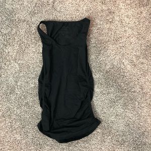 Long black maternity tank
